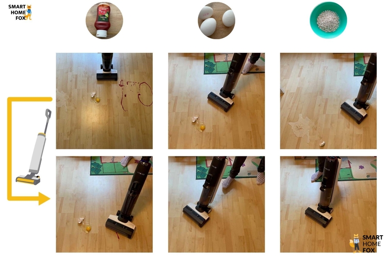 Cleaning performance of the Tineco S5 on granite floors